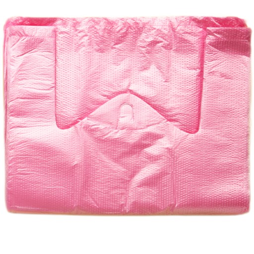 FÓLIOVÉ TAŠKY HDPE STRONG TAŠKY 30x55 cm 100 kusov 14µ RUŽOVÉ