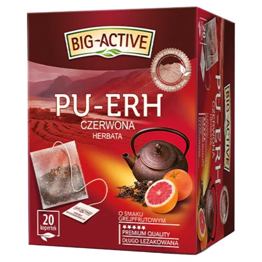 VEĽKÝ AKTÍVNY ČERVENÝ ČAJ PU-ERH GRAPEFRUIT 20K