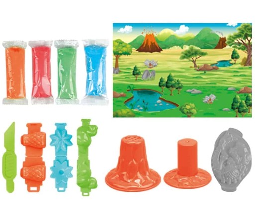 PLASTOVÉ PASTA DINOSAURY + DOPLNKY