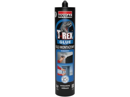 Bezfarebné montážne lepidlo Soudal T-REX 310g