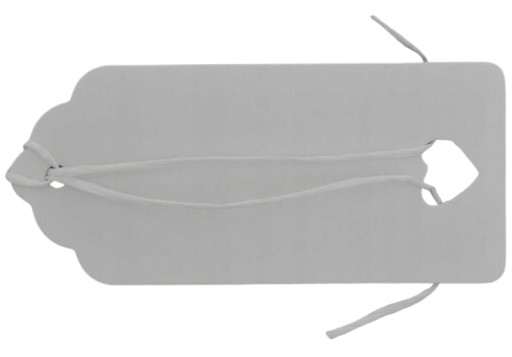Štítky so šnúrkou 90 x 40 mm biele, 2 ks
