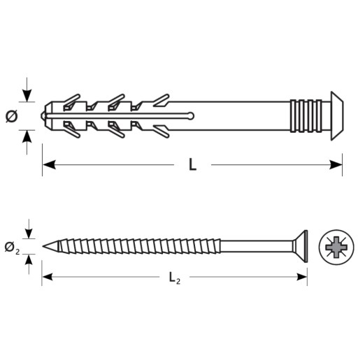 Rozperná hmoždinka SM 6x80mm skrutka 3,8 x 85mm 8ks golier Starfix KSMDK680KF