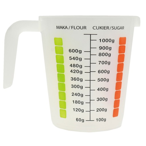 KUCHYŇSKÁ ODMERKA, džbán, šálka s odmerkou, 1L