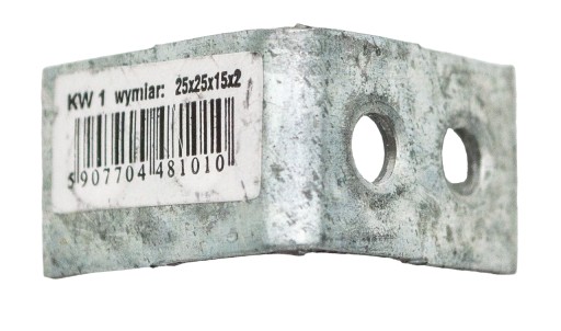 Nábytkový uhol úzky 25 x 25 x 15 mm Hrúbka 2 mm 1 kus