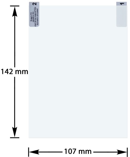 2 kusy GPS chránič obrazovky 142 x 107 mm 7 palcov 4:3