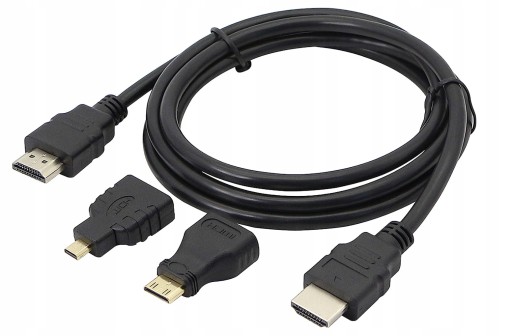 HDMI MINI MIKRO KÁBEL 3v1 FULL HD 4K 1,5M
