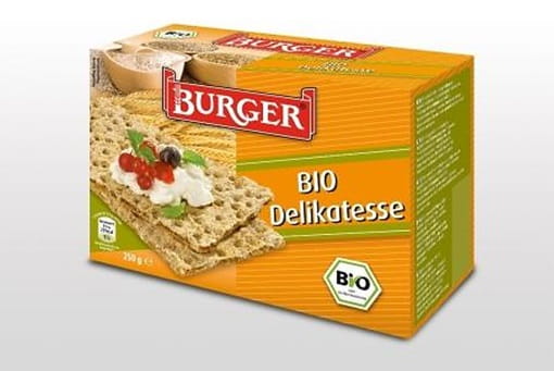 BIO CHLIEB CELÝ RAŽNÝ CHRÁMKY 250 g - BURGER