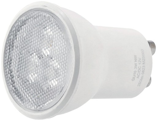 GU10 LED žiarovka 3W 260lm 12V MINI 45mm Výška AD/DC Teplý Neutrál