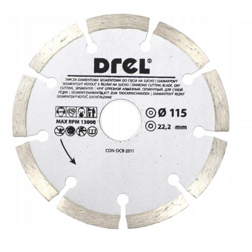 DIAMANTOVÝ DISK 115 x 22,2 SEGMENTOVÁ UPEVŇOVACIA ZÁSUVKA