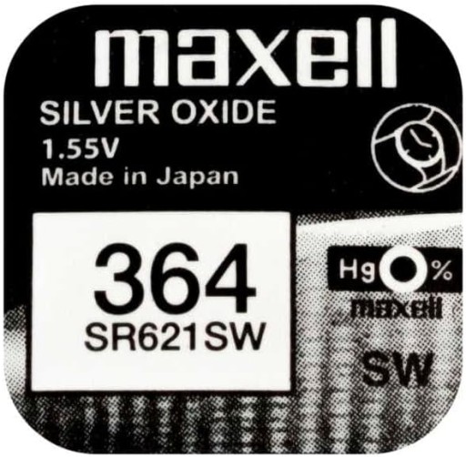 Batéria SR621SW 364 pre MAXELL Watch Silver Button 1 kus Originál