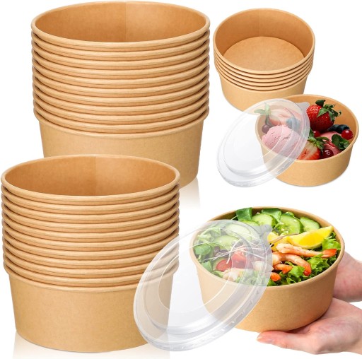 Eco-Bowls Kartónové misky KRAFT 750ml 25 kusov (na ďalší predaj)