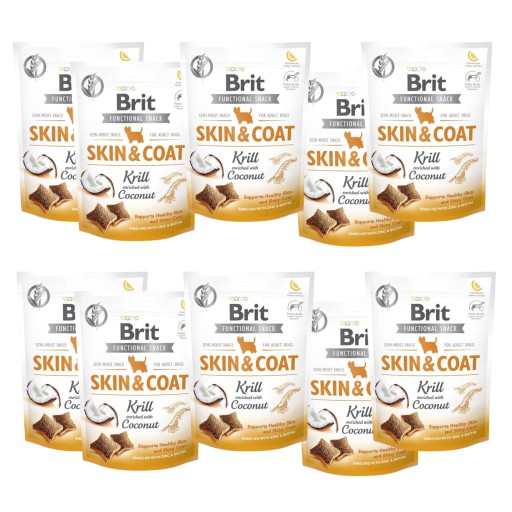BRIT SKIN&COAT funkčná maškrta pre psov Krill s kokosom 150g