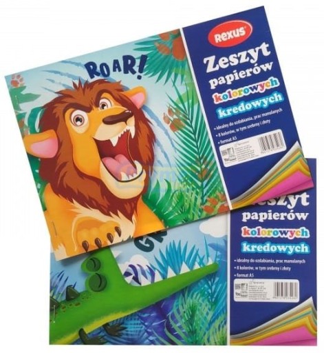 Poznámkový blok z farebného kriedového papiera A5 (8 farieb