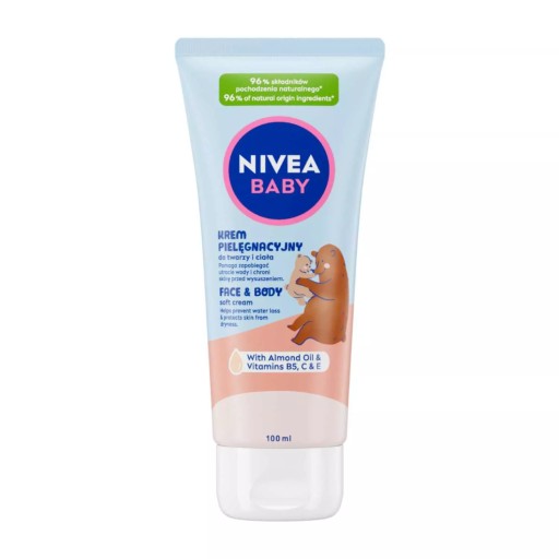 NIVEA BABY CARE krém na tvár a telo pre deti, 100 ml