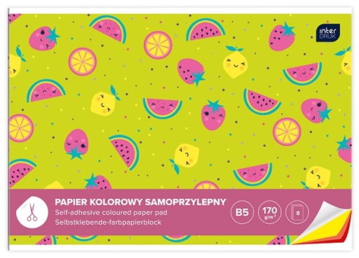 Farebný samolepiaci papier B5 Výrezy