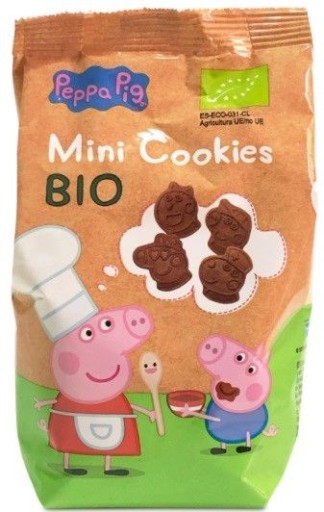 Mini kakaové sušienky pre deti Peppa Pig BIO 100 g (PEPPA PIG) PRASIATKO