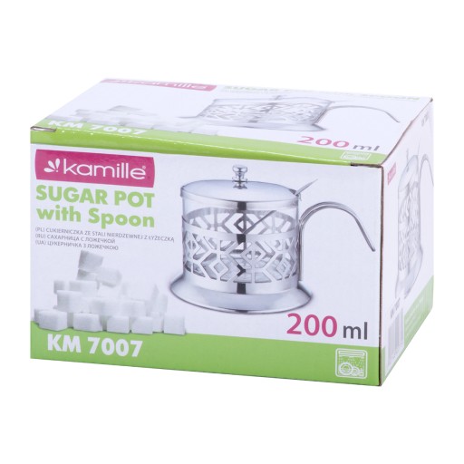 OCEĽOVÁ MISKA NA CUKOR S LYŽIČKOU MISKA NA CUKOR 200 ml