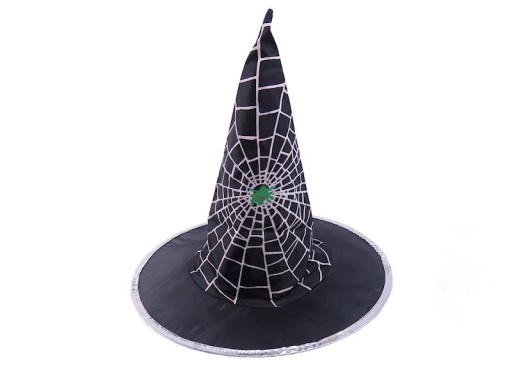 Čarodejnícky klobúčik S pavúčou sieťou Halloween Photo Booo