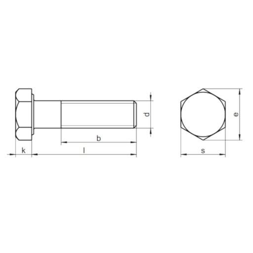 M10x130 NEREZ SKRUTKA N/ZÁVIT 6-KT DIN 931 1.st.