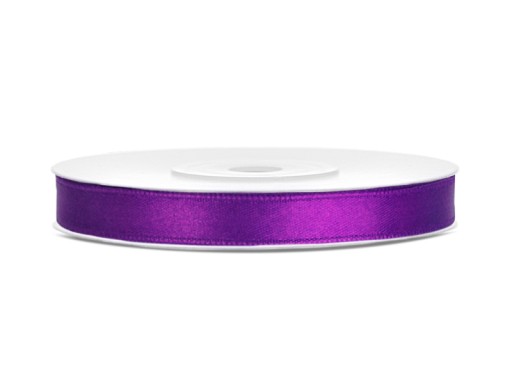 Saténová stuha - fialová 6 mm x 25 m