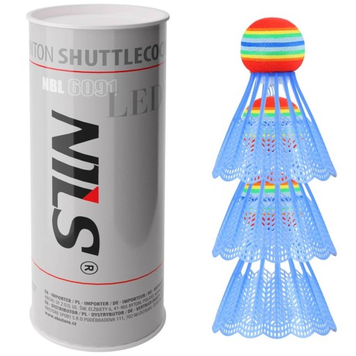 NILS NBL6091 NYLONOVÉ LED ŽALÚZIE 3 KS SADA LED BADMINTONOVÝCH ŽALÚZIÍ