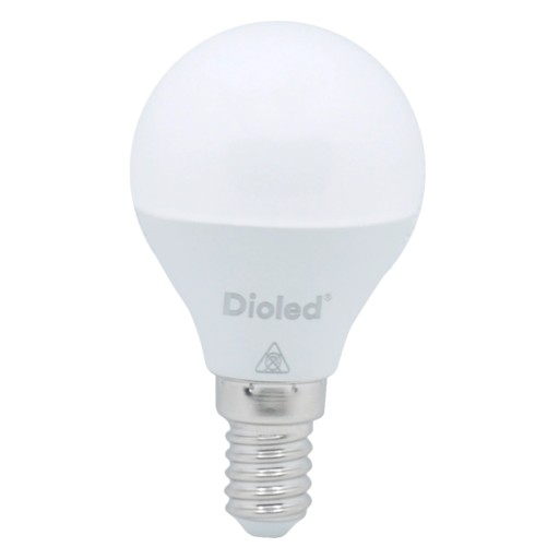 LED guľová žiarovka E14 6W 6500K studená farba 540lm MILKY