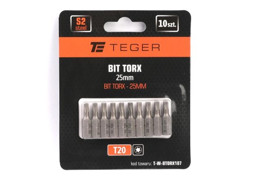 Bit TORX 25 mm T20 (SADA 10 KS) TEGER
