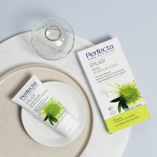 Perfecta Epilady Telový depilačný vosk Matcha a mandľový olej 12 náplastí