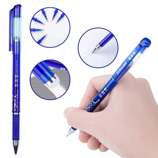 8x vymazateľné guľôčkové pero Vymazateľné pomocou ERASER MAGIC