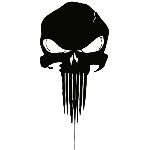 Nálepka na auto SKULL SKULL PUNISHER 15x7