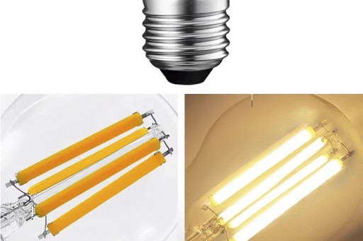 DEKORATÍVNA LED ŽIAROVKA ZÁVIT E27 2700K TEPLÁ BIELA GUĽA DEKORATÍVNE VLÁKNO