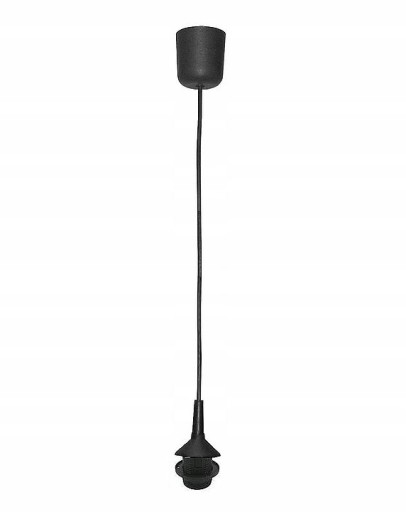 z7 ZAWIESIE závesná lampa E27 LONG dlhý kábel tienidla ČIERNA 2M
