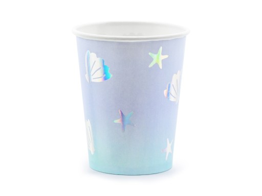 Narwhal Cups Sea Shells Birthday 6 ks