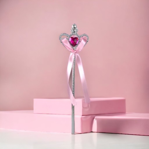 Magic WAND strieborná Ružová AURORA Princess outfit doplnky Sceptre