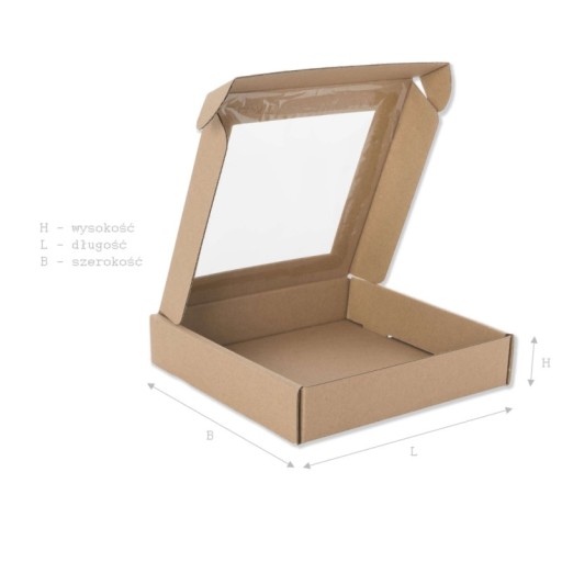 Dekoračná krabička s OKNOM 200x200x100mm Darčekové balenie
