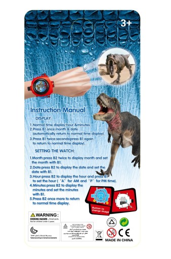 Elektronické hodinky Dinosaur HOURS s projektorom