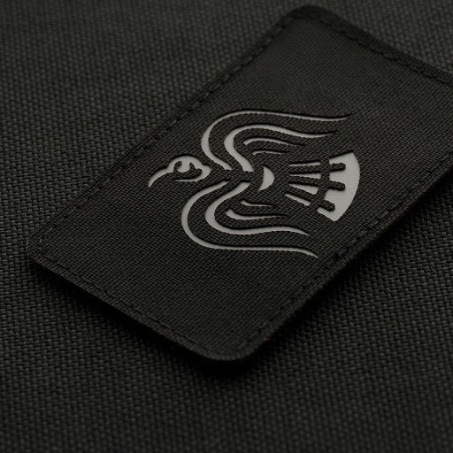 Patch Crow Banner M-Tac Laserom vyrezaný emblém čierno/šedý