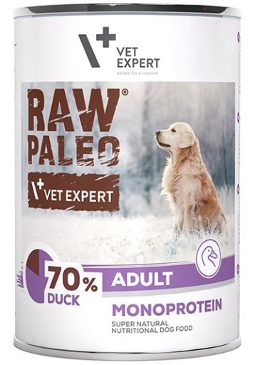 VetExpert Raw Paleo dospelá monoproteínová kačica 400 g