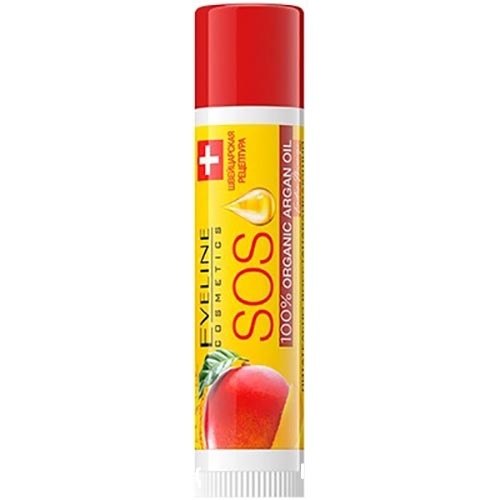EVELINE regeneračný výživný balzam na pery a ochranný rúž mango ArganOil