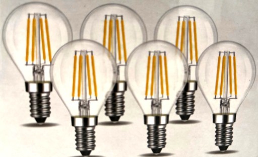 ŽIAROVKY LED FILAMENTOVÉ 6ks E14 4W=40W 2700K ECO