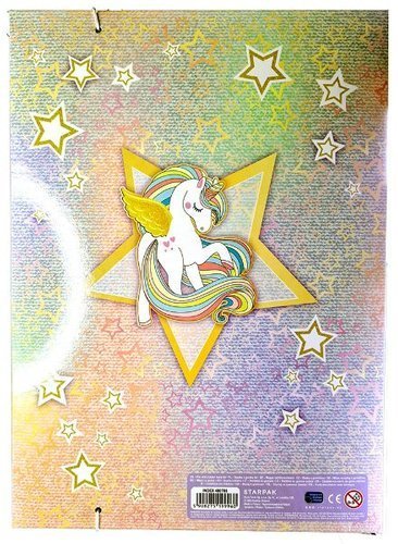 Školské leporelo A4 s gumičkou pre deti PAPIEROVÉ skladačky UNICORN STARPAK