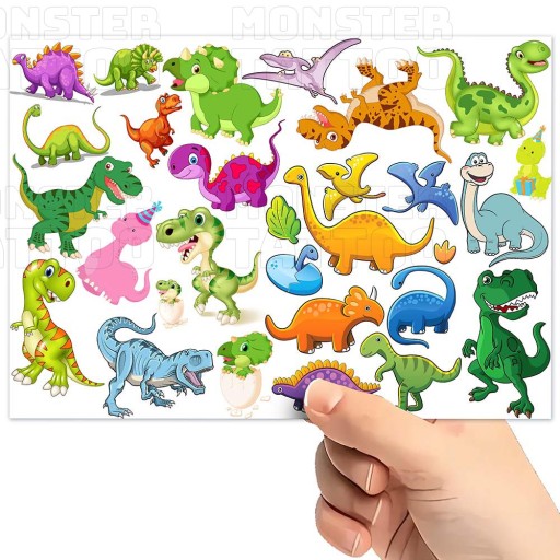 UMÝVAJÚCE DOČASNÉ TETOVANIE PRE DETI DETI DINOSAURY ORIGINÁLNE DIZAJNY