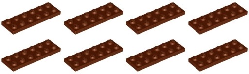 LEGO 3795 TANIER 2x6 hnedá NOVINKA == (15g) 8 ks.