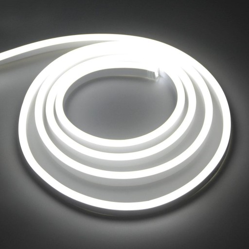 NEON flex LED pás IP68 230V 8x16mm 8W studená 1m