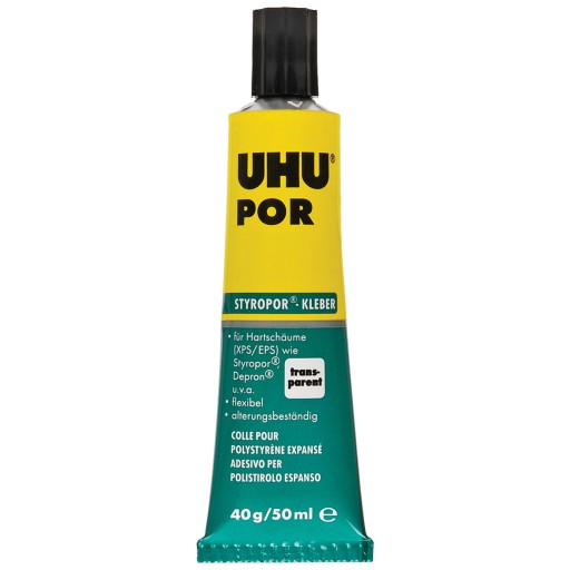 Lepidlo na polystyrénovú penu priehľadná UHU POR 40g/50ml