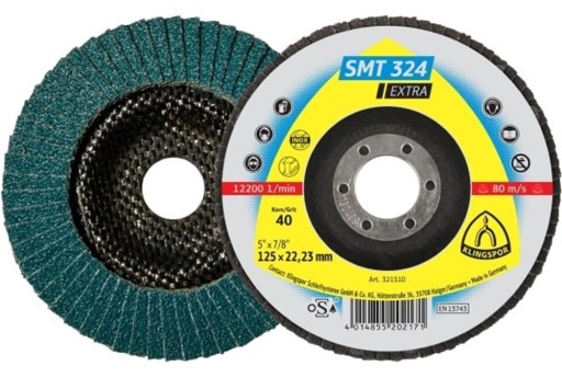 KLINGSPOR SMT KLAPACÍ DISK 324 125 P40 KONVEX.