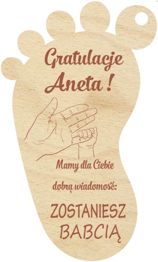 Magnetická nožička BUDETE babka, dedko, ocko, teta Gratulujem, tehotenstvo