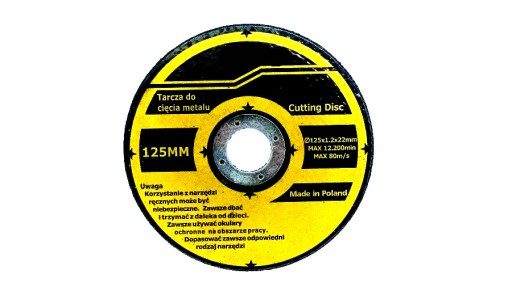 KOVOVÉ REZNÉ KOTOUČE 125 x 1,2 WoT 12200 ot./min 80