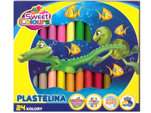 PLASTICINE SLADKÉ FARBY 24 FAREB