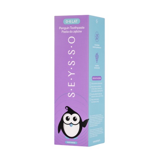 Zubná pasta pre deti 0-6 rokov SEYSSO Kids Penguin 1000ppm fluorid 75ml